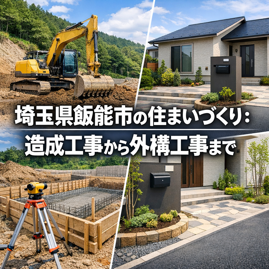 埼玉県飯能市の住まいづくり：造成工事から外構工事まで