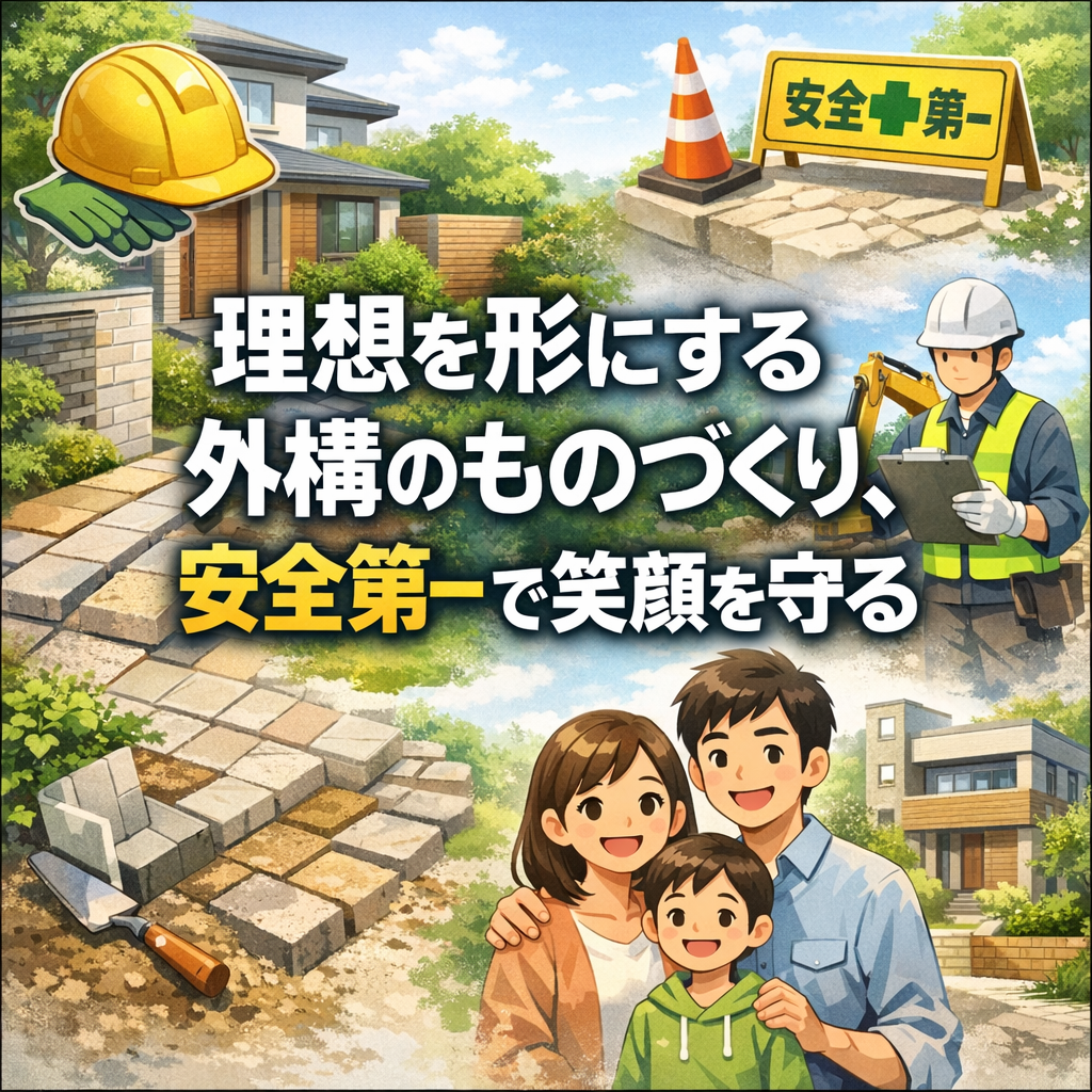 理想を形にする外構のものづくり、安全第一で笑顔を守る